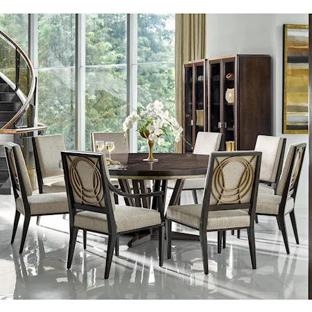 9 Piece Dining Set with Round Table